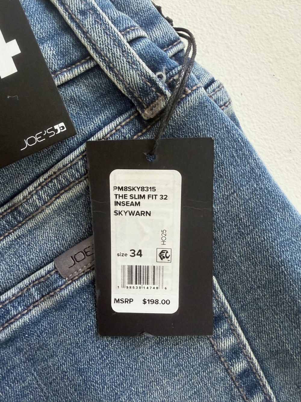 NWT Joe’s Jeans Men’s Slim Fit Jeans 34x32 Medium Wash